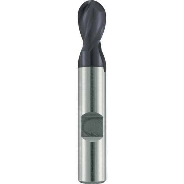 MAYKESTAG Langlochfräser mit Radius HSS-ECo8 ALUNIT kurz, Zweischneider, zentrumschneidend