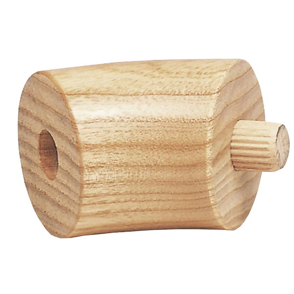 Handlauf Holz ø 49mm – Handlaufkrümmer Eckteil aus masssivem, lackiertem Eichenholz – ideal für Handläufe aus Holz und Edelstahl, 45 Grad gekrümmt