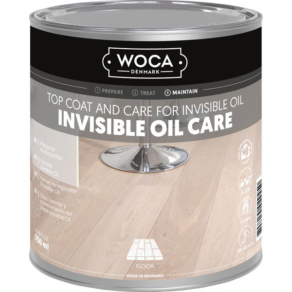 Woca Invisible Öl Pflege – Holzbodenpflege gegn Abnutzung und Kratzer 0,75 Liter