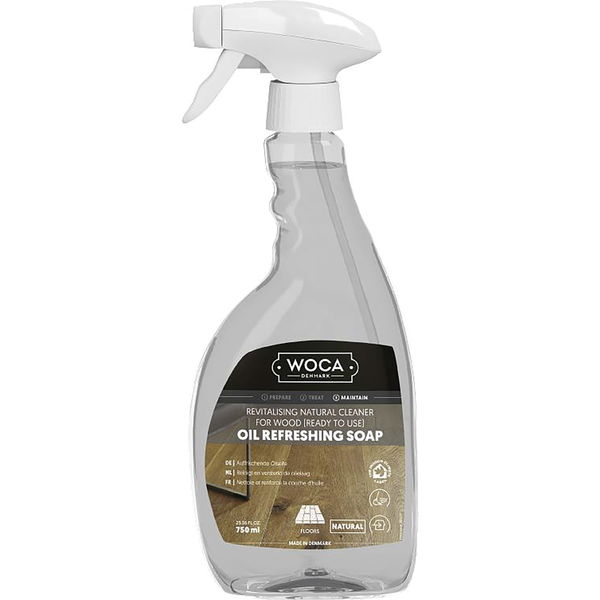 Woca Oil Refresher Spray Holzbodenseife, Reinigung- und Holzpflege 0,75 L natur