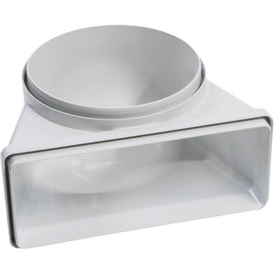Produktbild für Falmec Umlenkstück 90° rund auf flach KACL.371 – Adapter ø150mm auf 220x90mm, Zubehör für Dunstabzugshaube