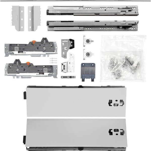 vasalat BLUM Tandembox Set Modell K KB bis 600-1400mm – grau