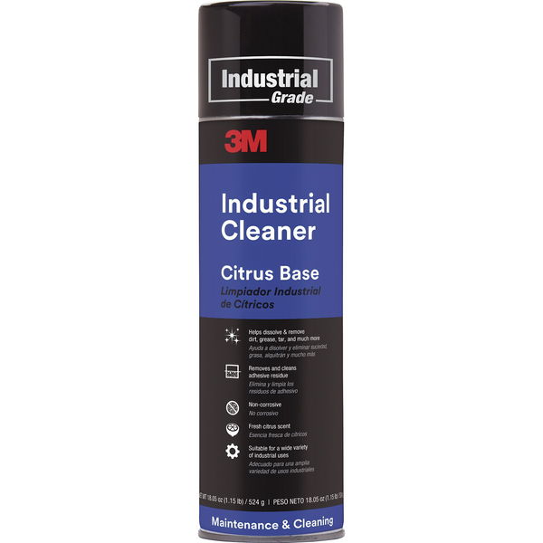 3M Industriereiniger Industrial-Grade – Reinigungsmittel für Kleb- und Dichtstoffe, Öle, Fette, Silikon und Gummieabrieb, Spraydose 500ml