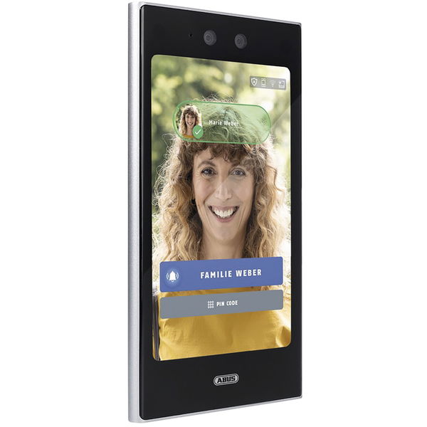 Abus FaceXess Türsprechanlage – Video Türklingel mit Kamera und LCD-Touchscreen 1280×1080 Pixel, schwarz/silber