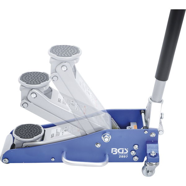 BGS Hydraulischer Wagenheber 1,5t- Rangierheber, ideal zum Reifenwechseln, 1,5 Tonnen, Stahl-Aluminium