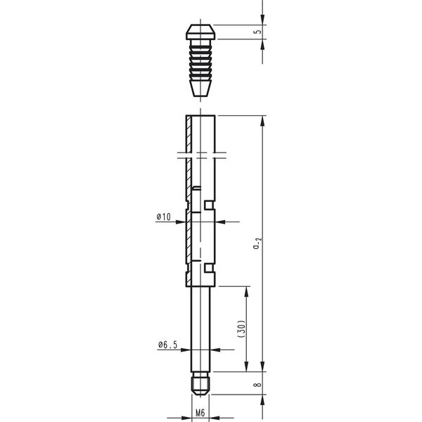 BKS Treibriegelstange 9006 oben