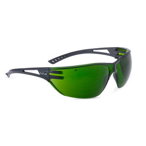 Bolle Schweißerbrille Slam – Schutzbrille mit Augenschutz nach EN166 und grüner Sichtscheibe, grün/schwarz