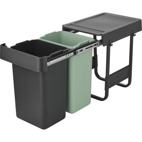 BRABANTIA Einbau-Abfallsammler Sort & Go Kunststoff ausziehbar