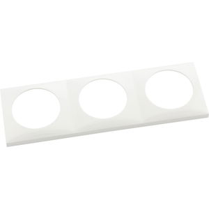 Produktbild für Berker Integro Flow Steckdosen Rahmen 3-fach (Abdeckrahmen) polarweiß glänzend