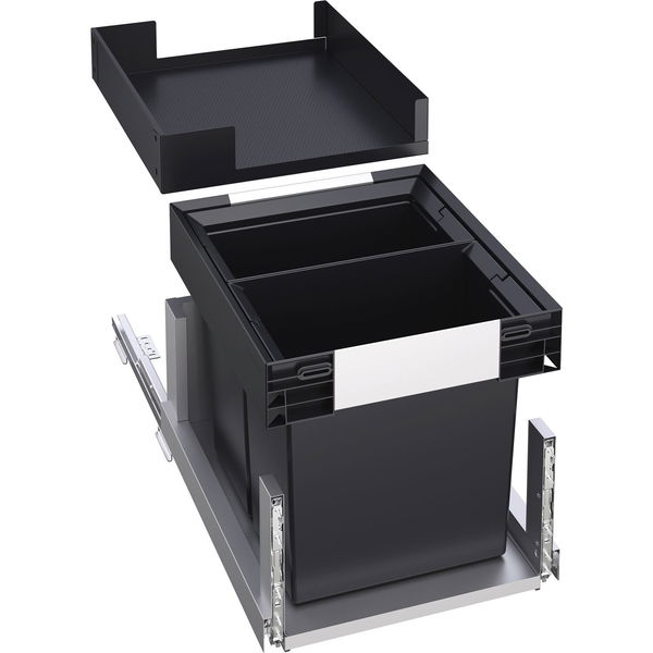 Blanco Abfallsammler Mülltrennsystem mit 2x 13 Liter Abfallbehälter für KB 600mm, Kunststoff anthrazit
