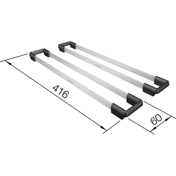 Blanco Top Schiene – Spülbeckenaufsatz 416x60mm, praktischer Küchenhelfer, Edelstahl