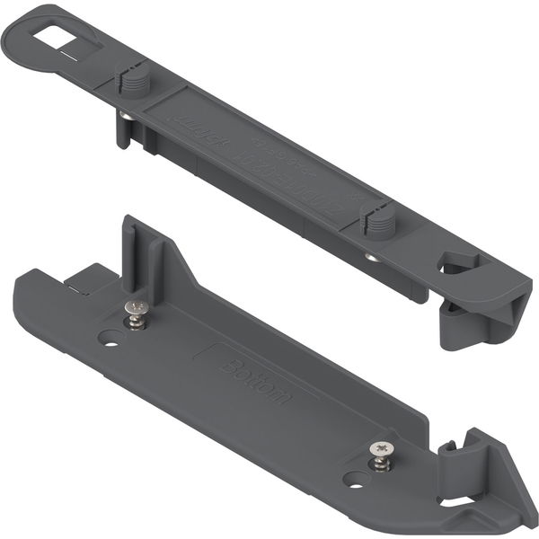 BLUM SERVO-DRIVE Trägerprofilaufnahme oben/unten, KS RAL 7037 staubgrau