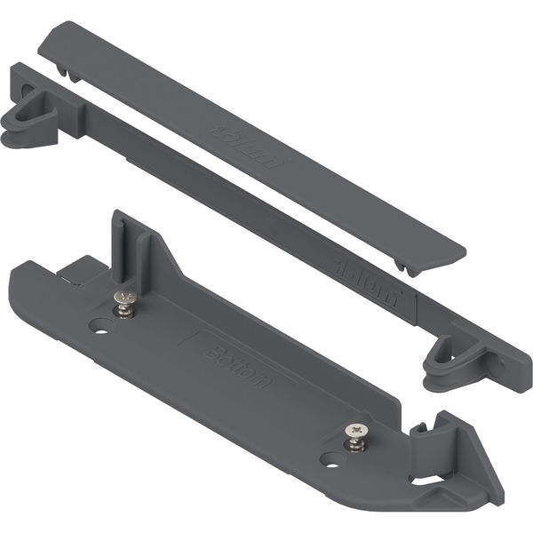 BLUM SERVO-DRIVE Trägerprofilaufnahme unten und hinten, KS RAL 7037 staubgrau