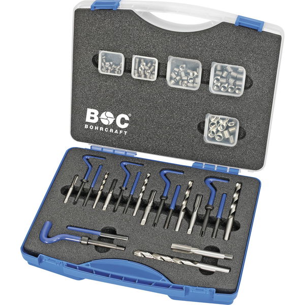 BOHRCRAFT Gewinde-Reparatur-Set M5 – M12 130-teilig