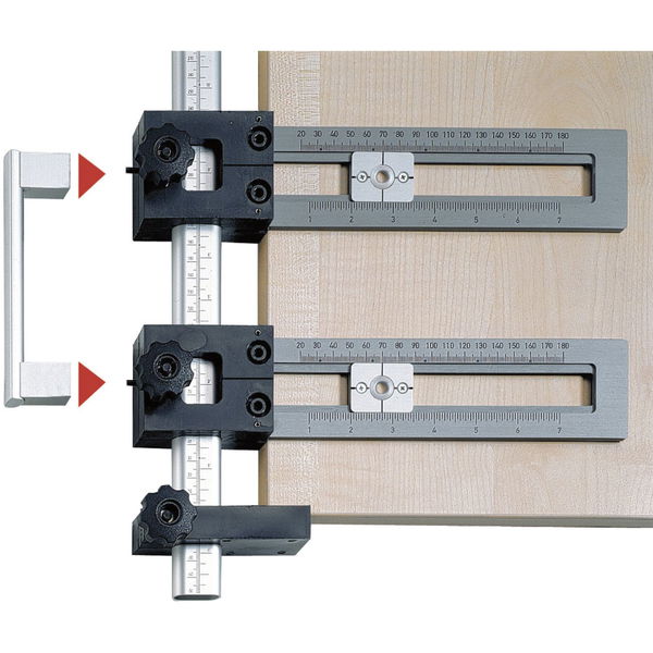 HETTICH ACCURA Bohrlehre Set für Griffe und Knöpfe, Aluminium/Kunststoff