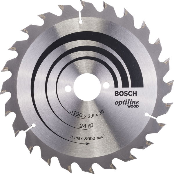 BOSCH Kreissägeblatt Optiline Wood Wechselzahn (WZ) positiv