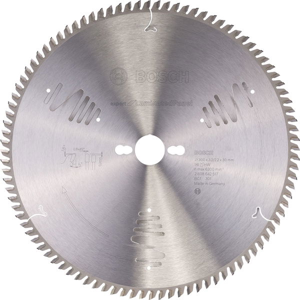BOSCH Kreissägeblatt Expert for Laminated ø 300 x 2,2 x 30 mm ZZ 96 (HLTCG)pos.