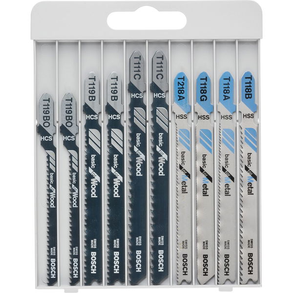 BOSCH Stichsägeblatt-Set Holz Metall 10-teilig