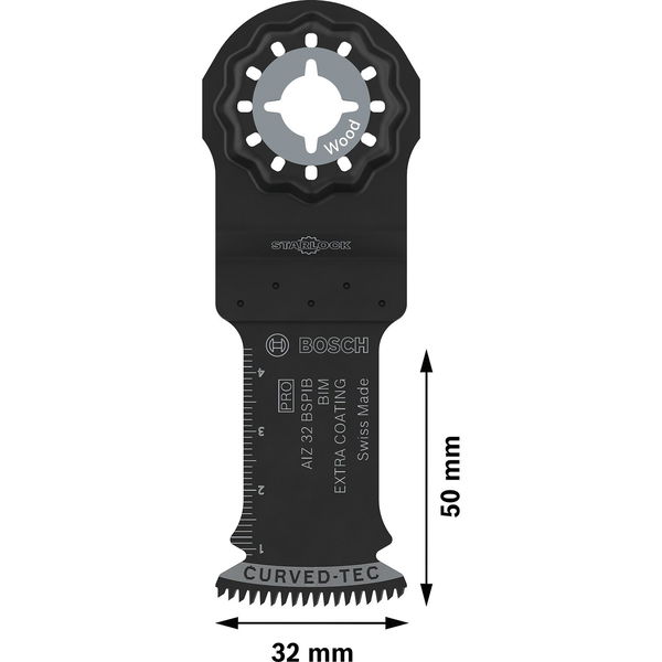 Bosch Tauchsägeblatt AIZ 32 BSPIB Pro – 32mm, 10 Stück, Bi-Metall, Curved-Tec, Starlock