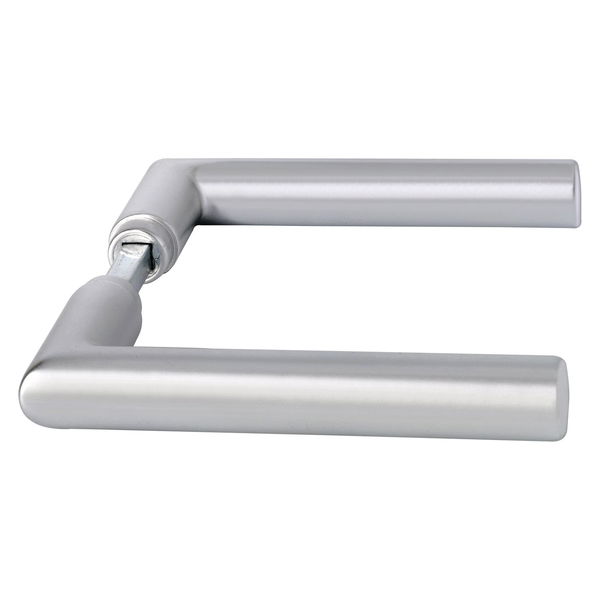 Drückerpaar SCH L-Form Türgriffe für Glastürschlösser, Aluminium silber eloxiert