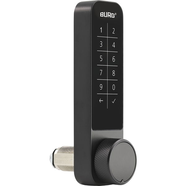 Burg Elektronisches Zahlenschloss für Möbel , ideal als Spindschloss mit Code, schwarz