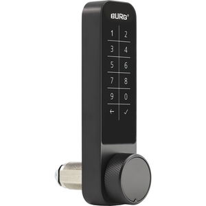 Burg Elektronisches Zahlenschloss für Möbel , ideal als Spindschloss mit Code, schwarz