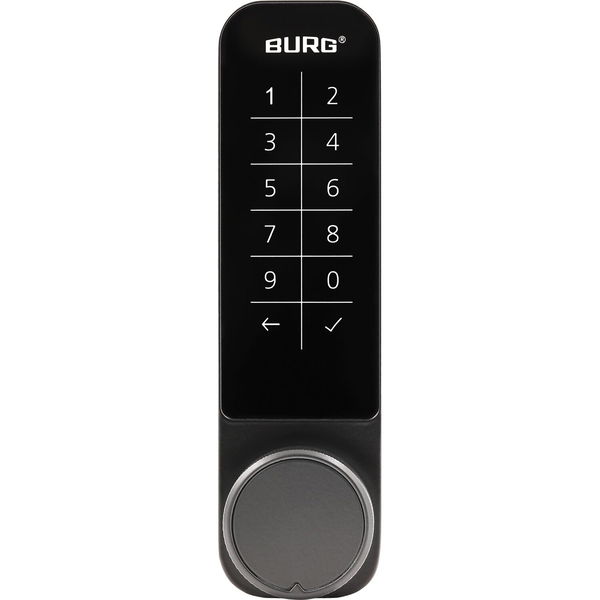 Burg Elektronisches Zahlenschloss für Möbel , ideal als Spindschloss mit Code, schwarz