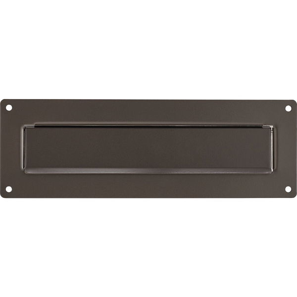 Außeneinwurfblende PORTA 796, 304 x 101 x 3 mm, schwarz-braun, metallic matt