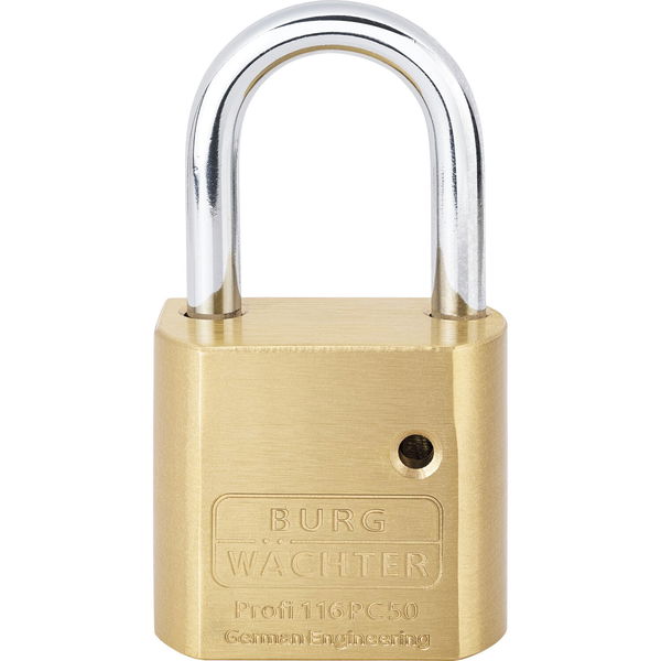 BURG-WÄCHTER Vorhangschloss 116 Profi PC 50 Niro, für Halbzylinder, Breite 50 mm