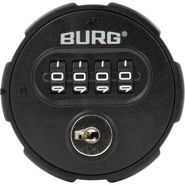 Burg Zahlenschloss sPinLock200 Privat-Modus / Multiuser-Modus – Möbelschloss ohne Riegel, schwarz