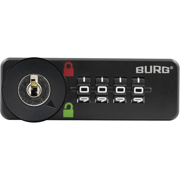 BURG Zahlenschloss sPinLock510 DIN ohne Riegel, schwarz