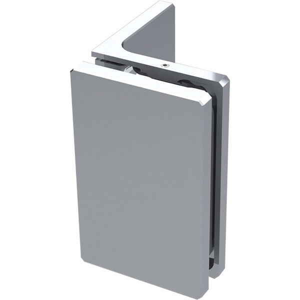 Colcom Winkelverbinder 90 Grad Glas Wand TK 45kg, Messing verchromt poliert