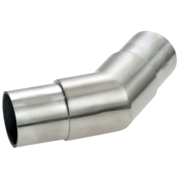 CROSO Eckbogen rund 45° für Rohr ø 42,4 x 2,0 mm, Edelstahl geschliffen V2A