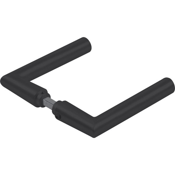Dorma-Glas Türklinken für Glastüren L-Form – für alle Glastürschlösser mit VK 8mm, Aluminium schwarz matt