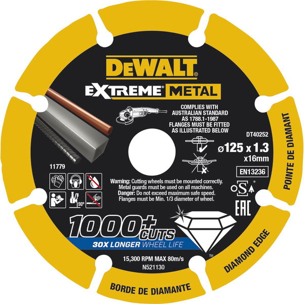 DEWALT Diamant Handtrennscheibe für Metall DT 40252 QZ