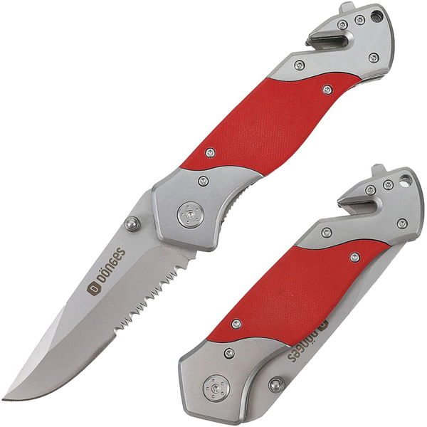 Rettungsmesser Economy I – Rescue Messer mit Gurtschneider, Glasbrecher, Gürtelclip, 210mm