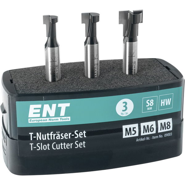 ENT T-Nutfräserkassette S8 HW 3-teilig