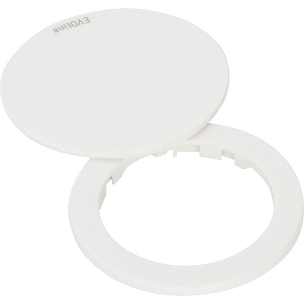 Evoline One Abdeckring Abdeckkappe mit Drehdeckel ø 59 mm aus Kunststoff weiß