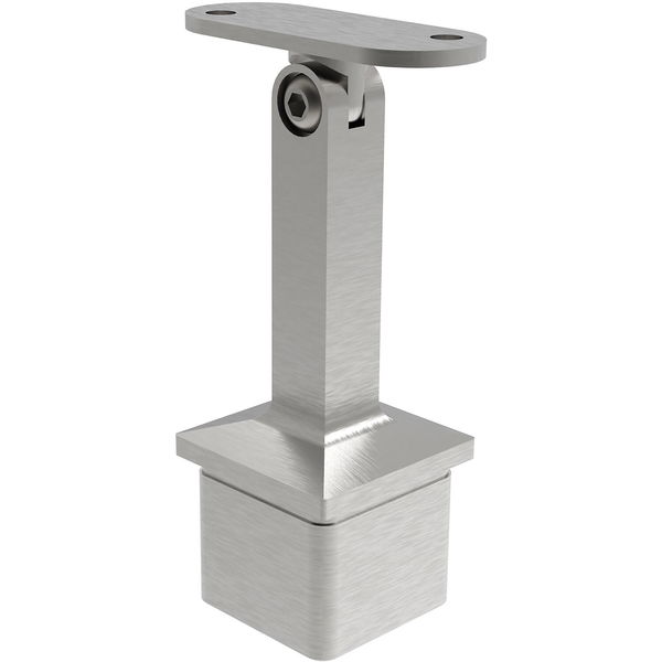 ECONOMY Rohrstütze verstellbar, Rohr  40 x 40 x 2,0 mm,Edelstahl geschliffen V2A