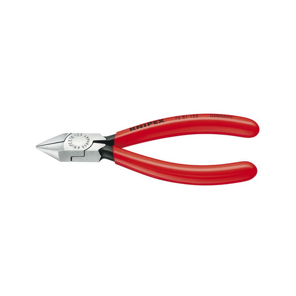 KNIPEX Seitenschneider für Elektromechaniker 7681, KS-Griff, schwarz pol. 125 mm