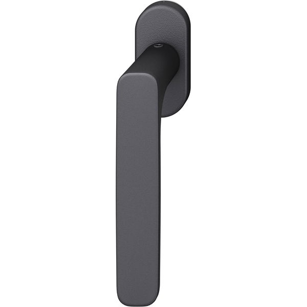 FSB Fenstergriff 34 1289 ovale Rosette, Aluminium schwarz matt