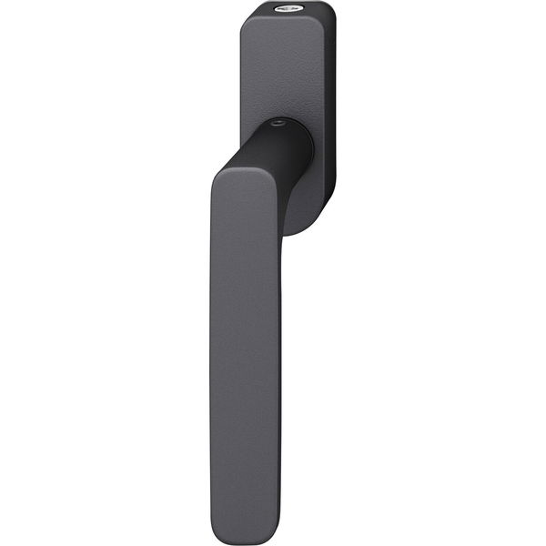 FSB Fenstergriff 34 1289 abschließbar ovale Rosette, Aluminium schwarz matt