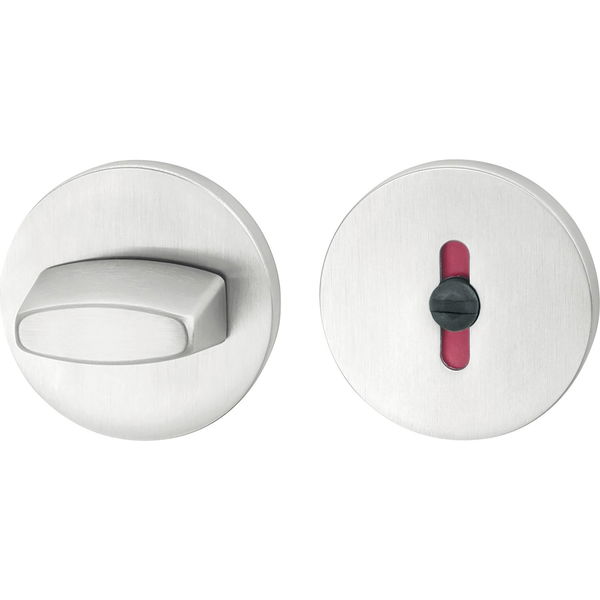 WC – Rosette 17 1735, ø 55 mm, m. schwarzem Kunststoffschlitz, Aluminium
