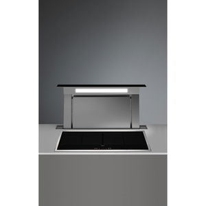 Produktbild für Falmec Tischlüfter Downdraft 90 Schwarz ohne Motor, Edelstahl und Glas, LED, 5 Jahre Garantie