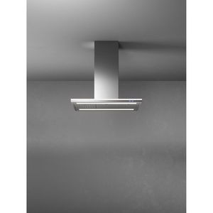 Produktbild für Falmec Insel-Dunstabzugshaube Lumen IS 90 aus Edelstahl, 90 cm Breite, LED-Beleuchtung, 800 m³/h, 5 Jahre Garantie – Ab- oder Umluft, elektronische Steuerung