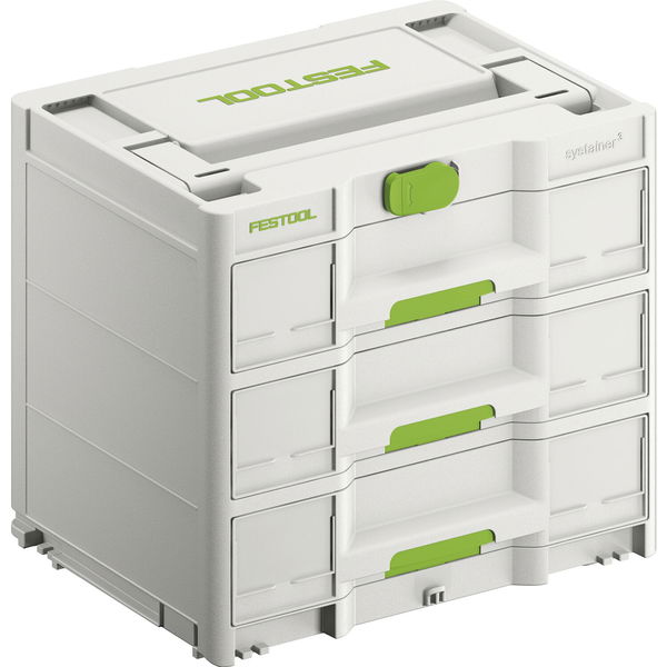 Festool Systainer 3 SYS3-SORT/3 M 337 – Systainer Schubladen sind bis 10kg belastbar ideal fü Werzkeug, Zubehör und Verbrauchsmaterialen