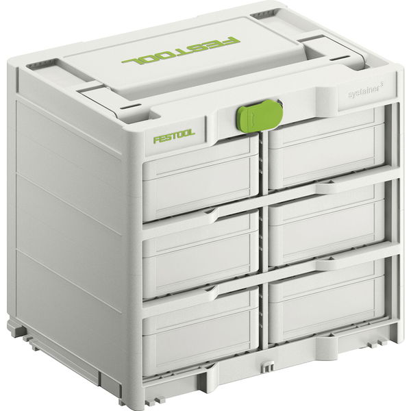 Festool Systainer 3 Rack Rahmen mit T-Loc Set – 2in1 Sortimentskasten und Werkzeugkoffer mit 6x Mini Systainer