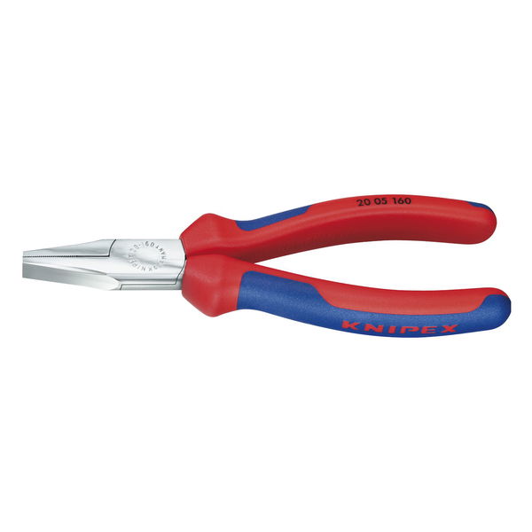 KNIPEX Flachzange DIN 5745 mit kurzen, flachen Backen 2K-Griff Länge 160 mm