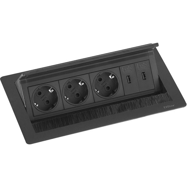 EVOline Steckdosenelement EVOline Flip Top Push 230 V