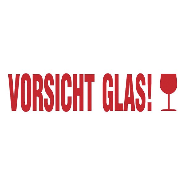Klebeband “VORSICHT GLAS” 50 mm/66 m